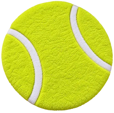 Tennis Ball: Neon fuzz, white seams. Dogs approve.