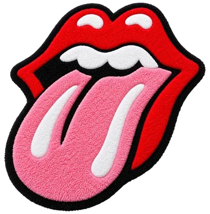 Tongue Out: Red lips, pink tongue, rock-and-roll attitude.